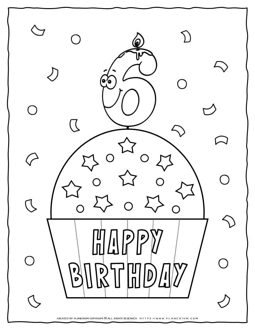 6th birthday cards printable