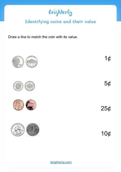 money for kindergarten worksheets