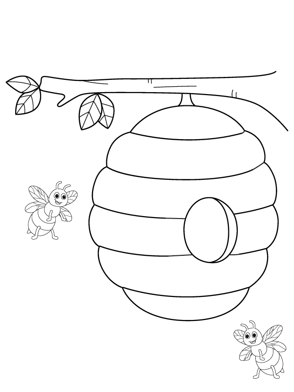 Coloring Pages Of Bees