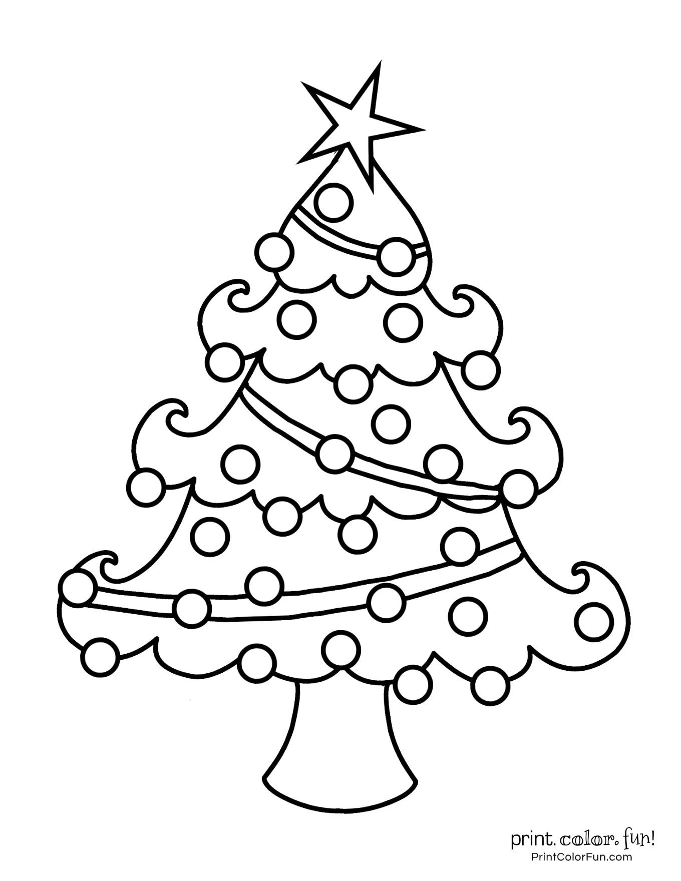 10 Beautiful Christmas Trees To Color Printable Bratz Coloring