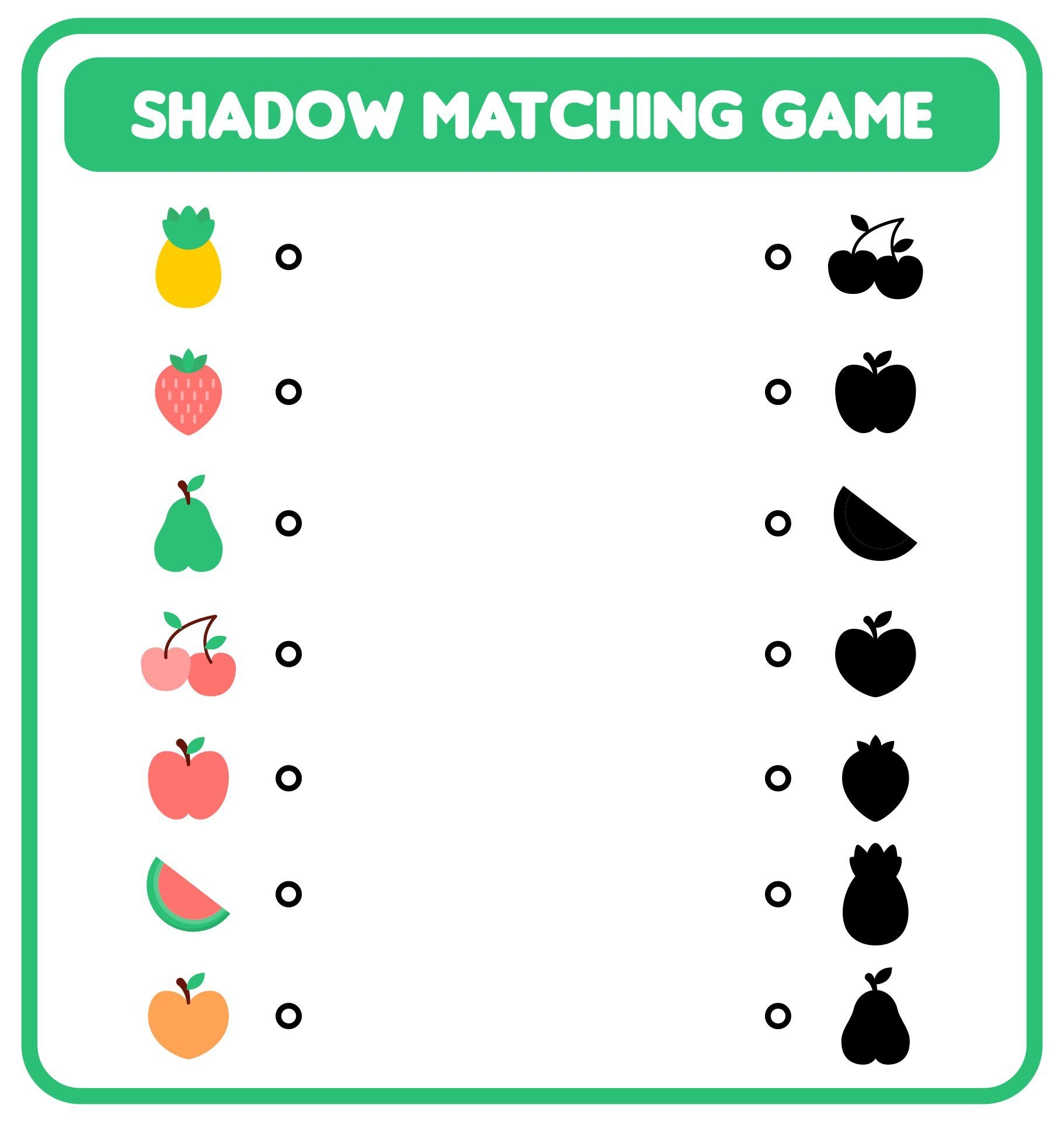 10 Best Free Printable Preschool Matching Worksheets PDF For Free 