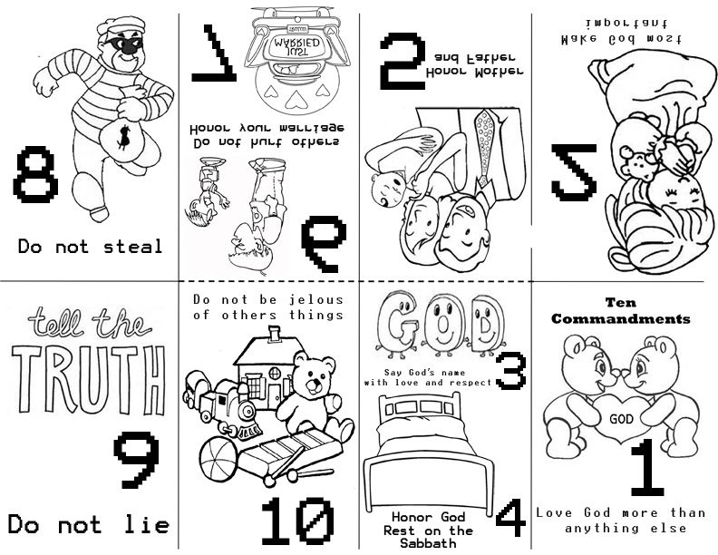 10 Commandments Coloring Pages