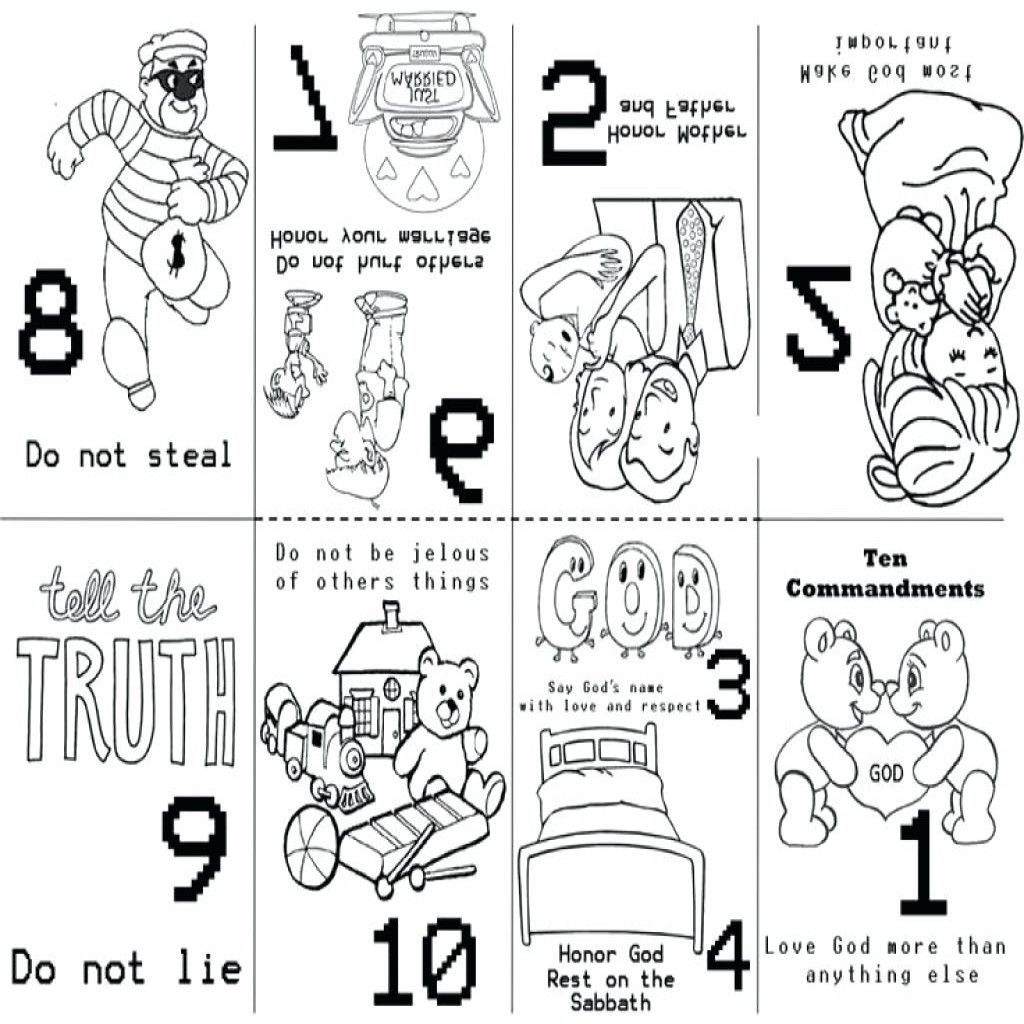 10 Commandments Coloring Pages