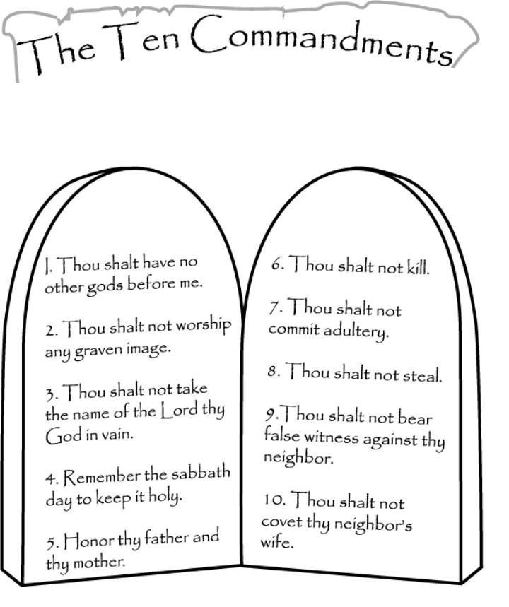 10 Commandments Coloring Pages Books 100 FREE And Printable