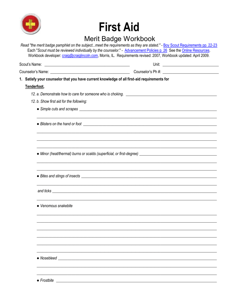 10 Emergency Preparedness Merit Badge Worksheet Worksheets Decoomo