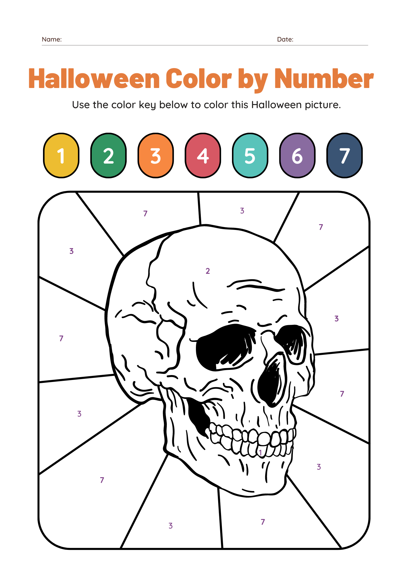 10 Halloween Color By Number Printable Worksheets FREE Worksheets 