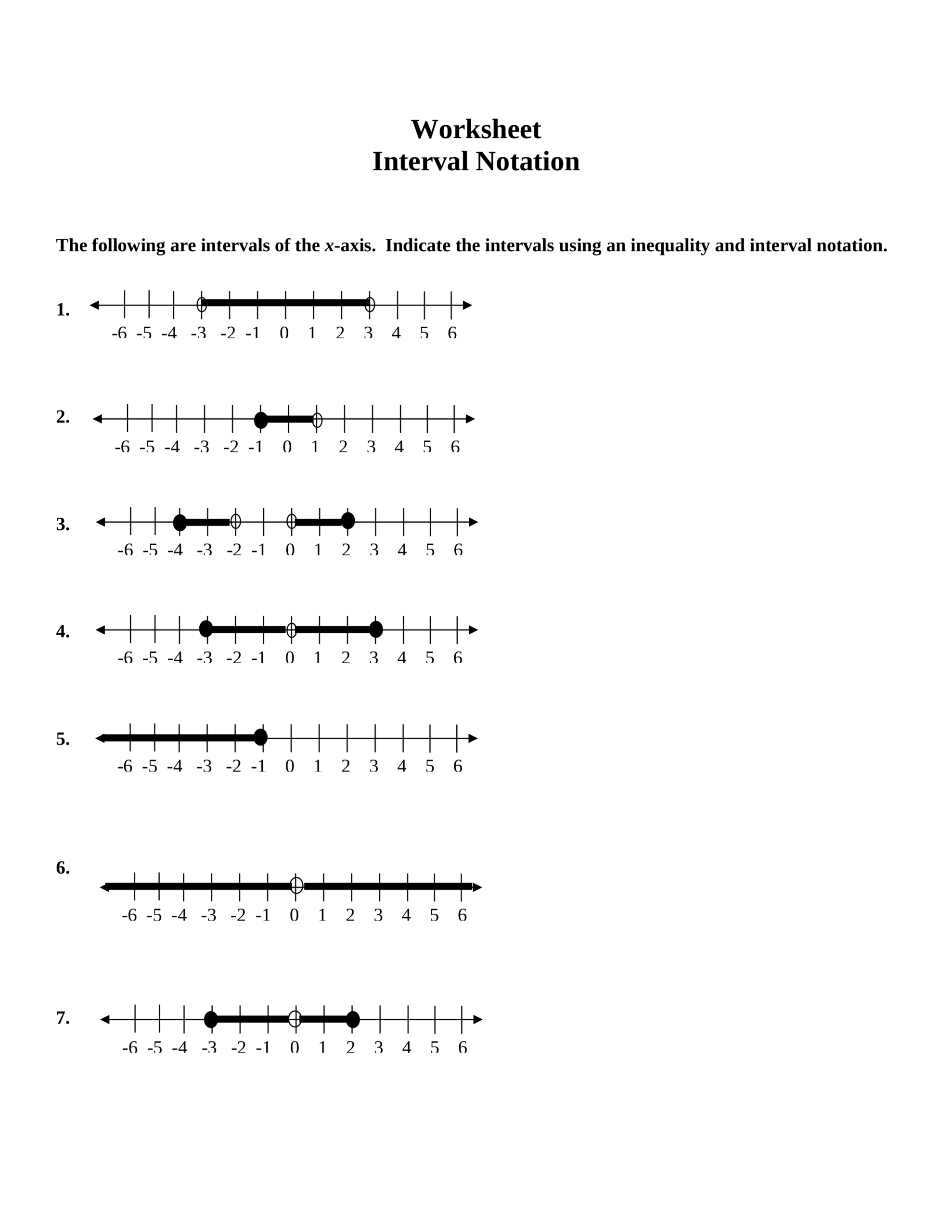 10 Interval Notation Worksheet Worksheets Decoomo