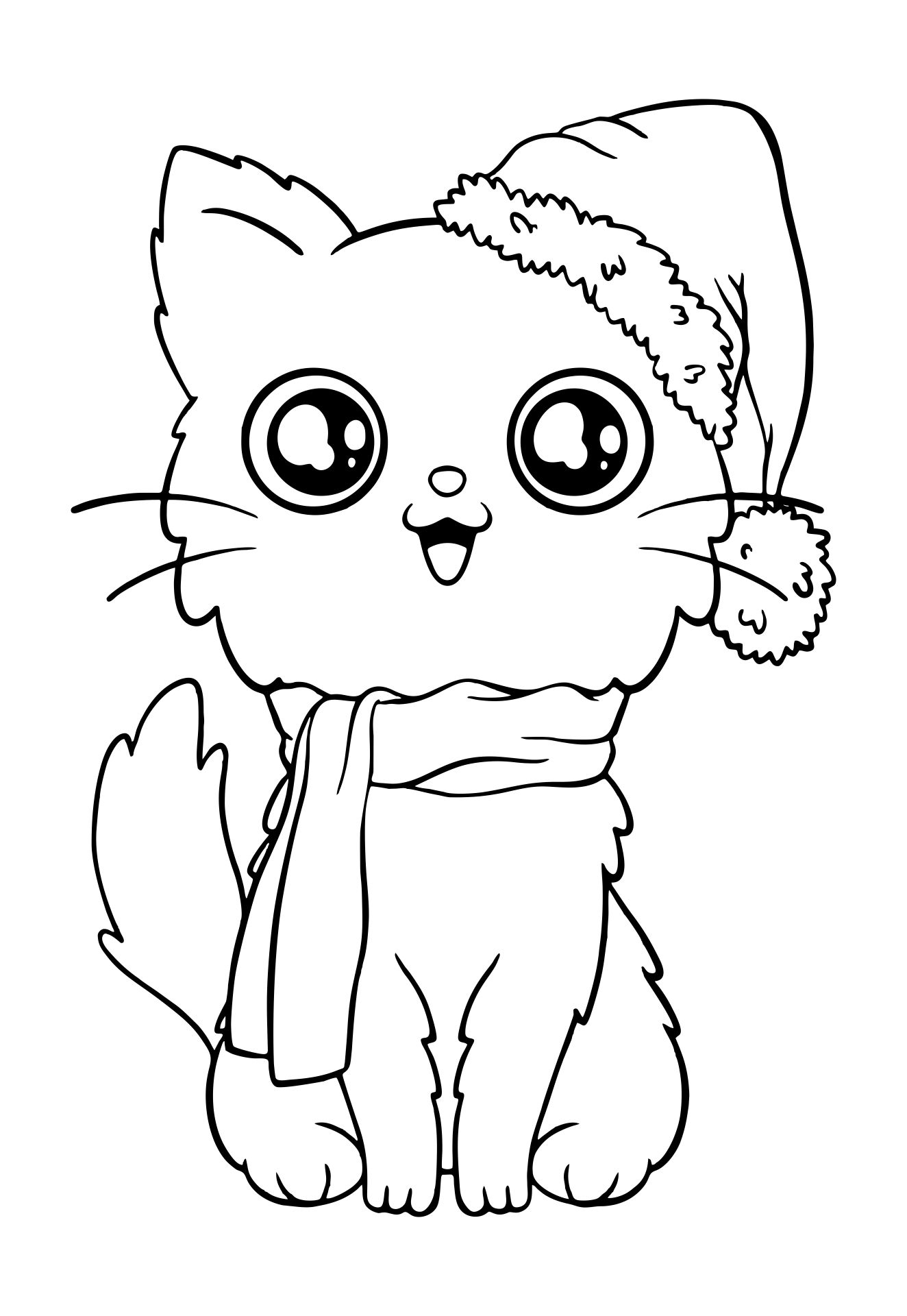 10 Lovely Christmas Cat Coloring Pages Bratz Coloring
