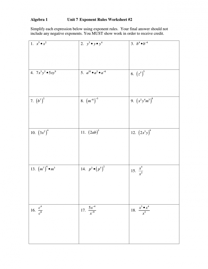 10 Multiplying Exponents Worksheet Worksheets Decoomo