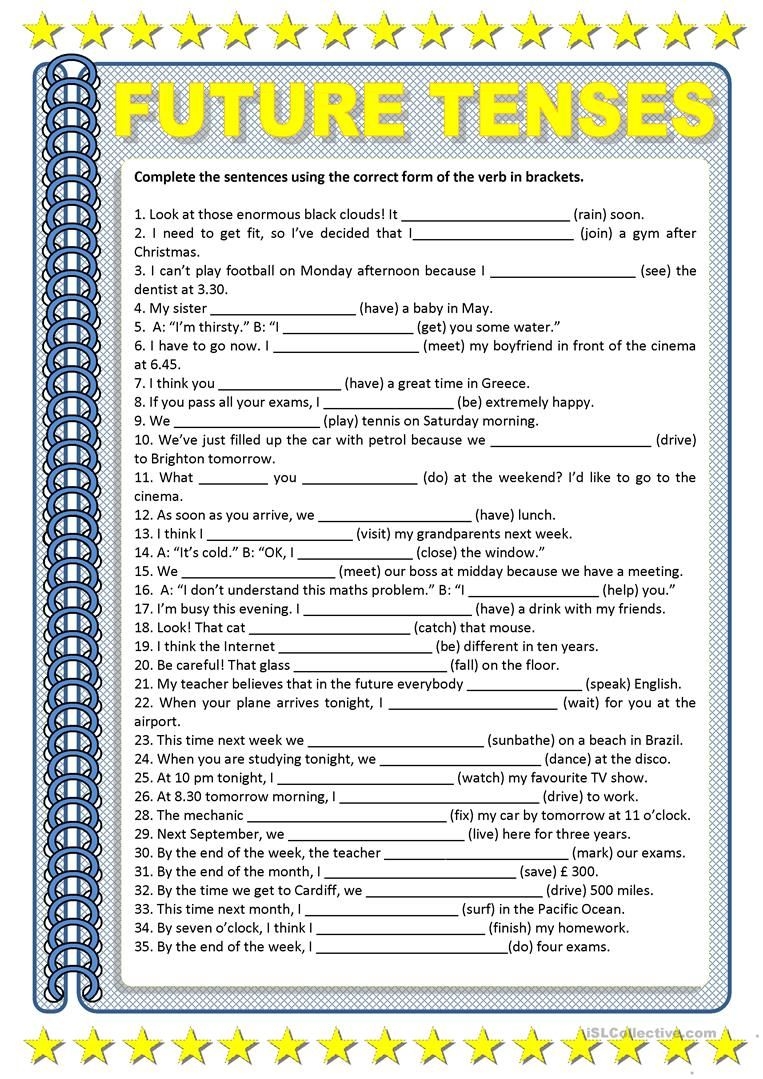 past present and future tense worksheets