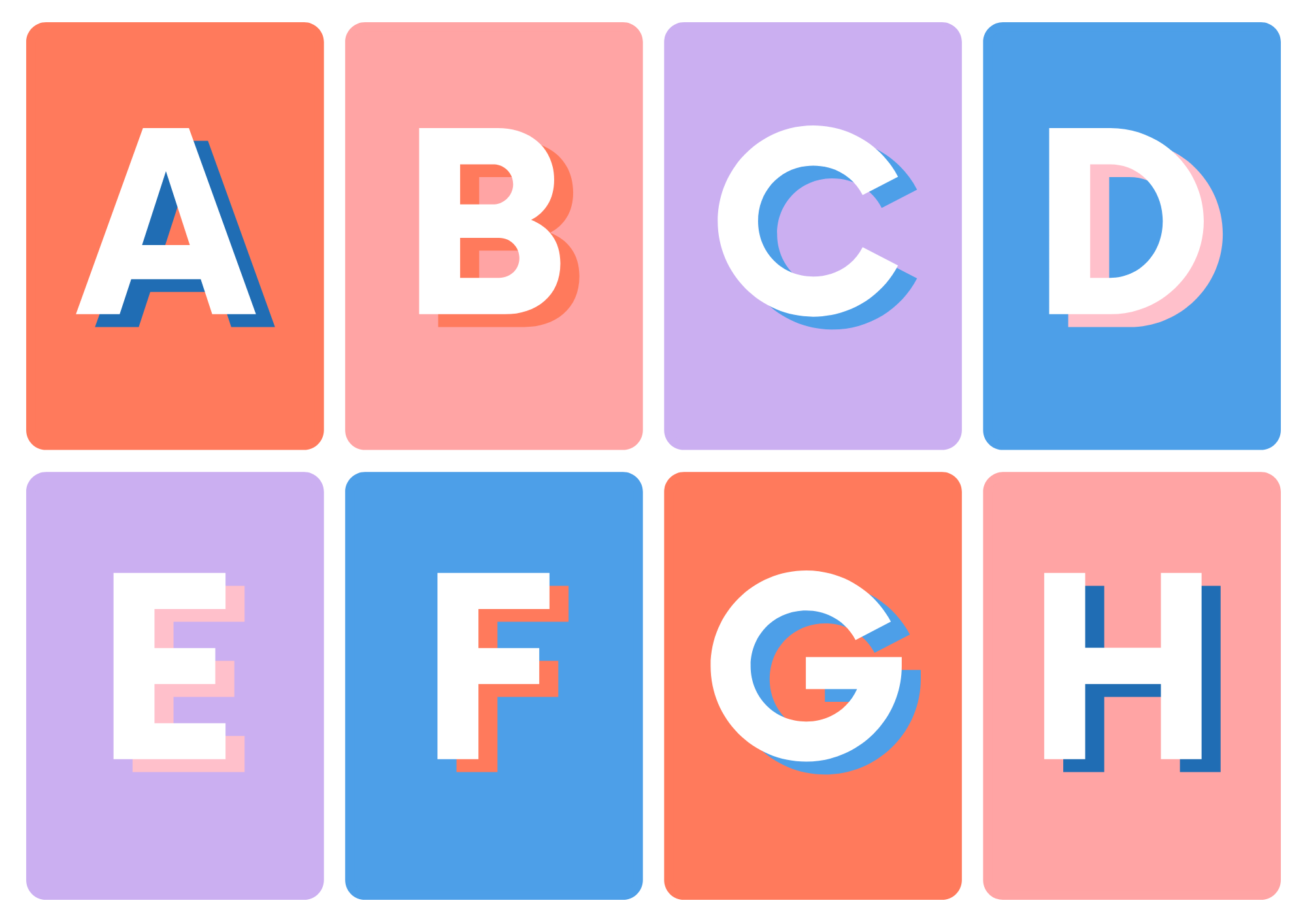 3x5 printable alphabet flash cards