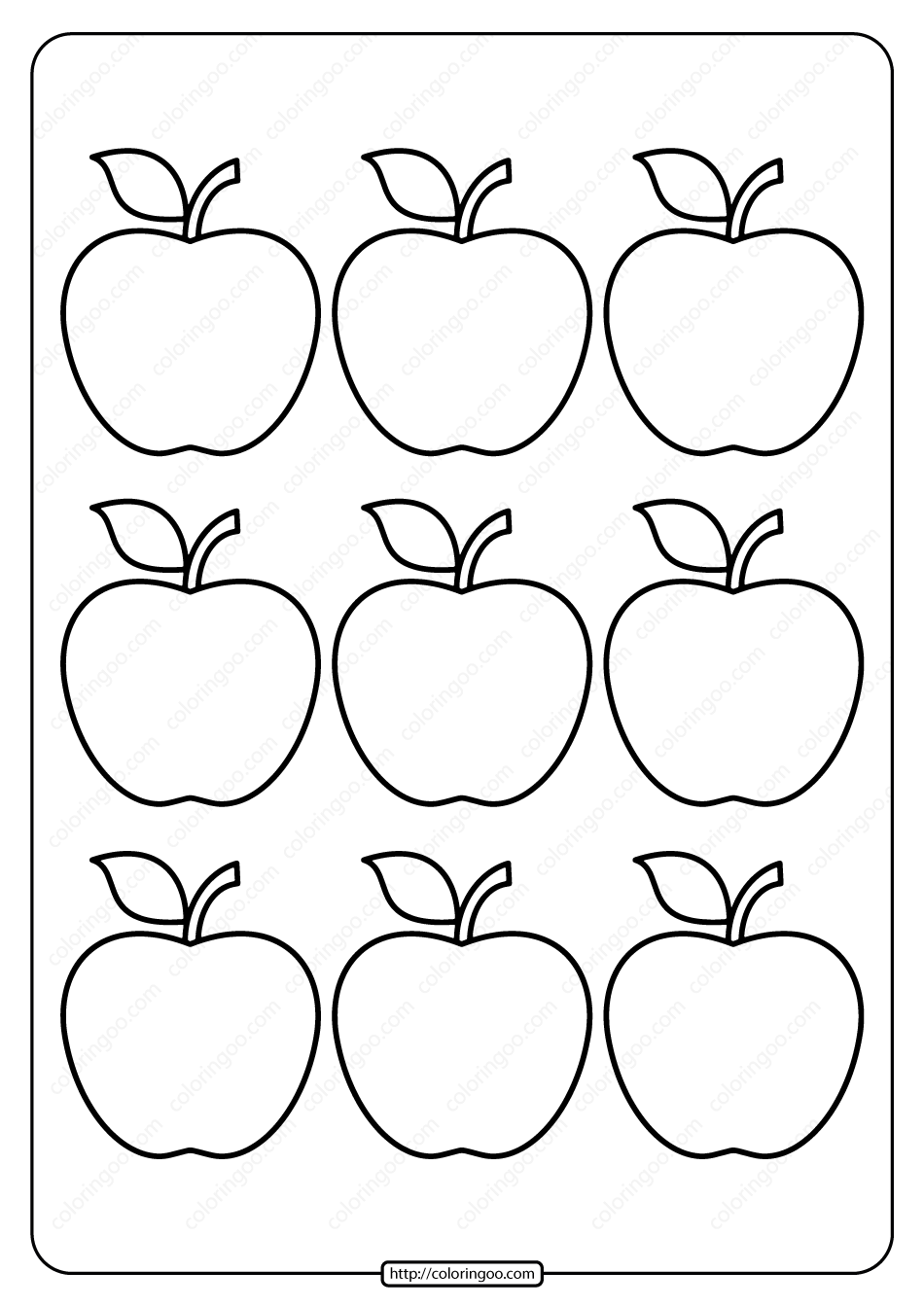 Apples Coloring Page
