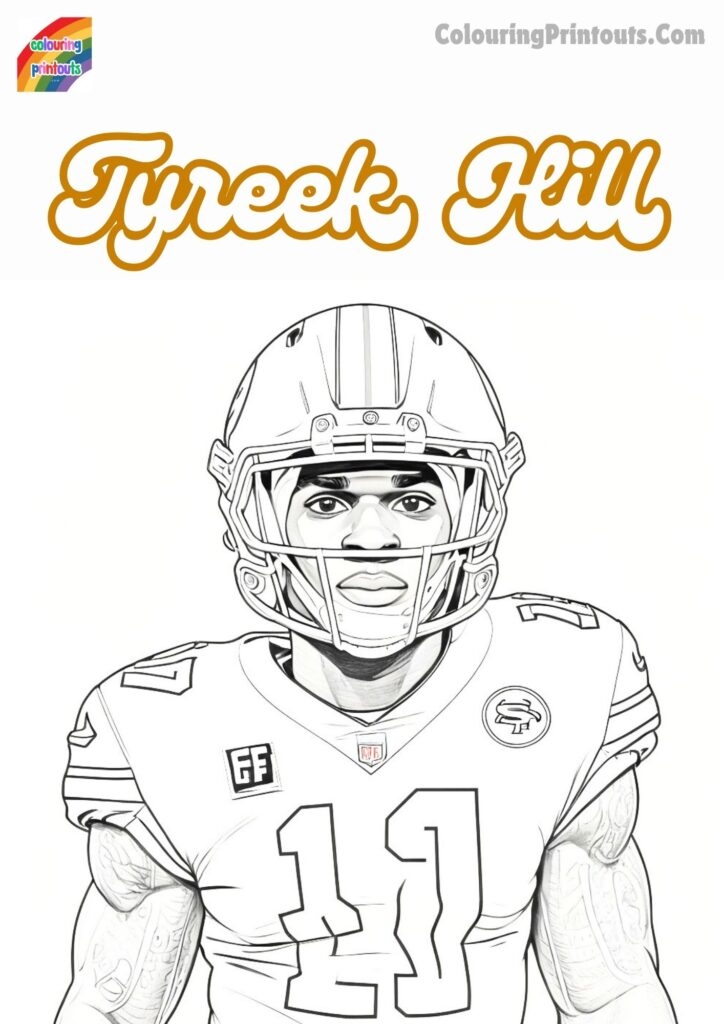 Tyreek Hill Coloring Pages
