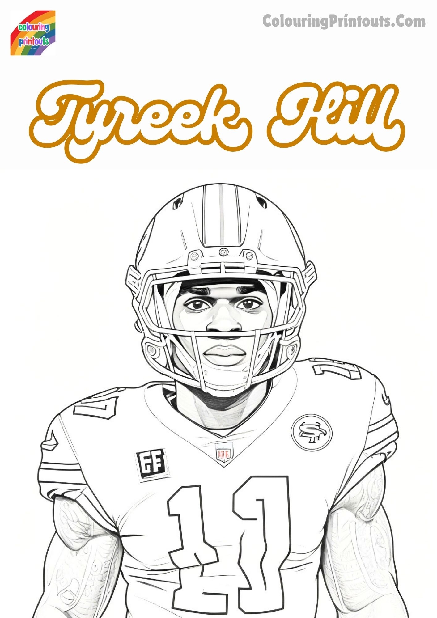 10 Tyreek Hill Coloring Pages
