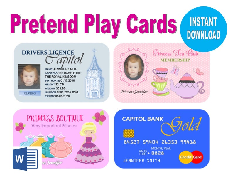 100 Dollar Credit Card Play Money Printable Sarah T Reid