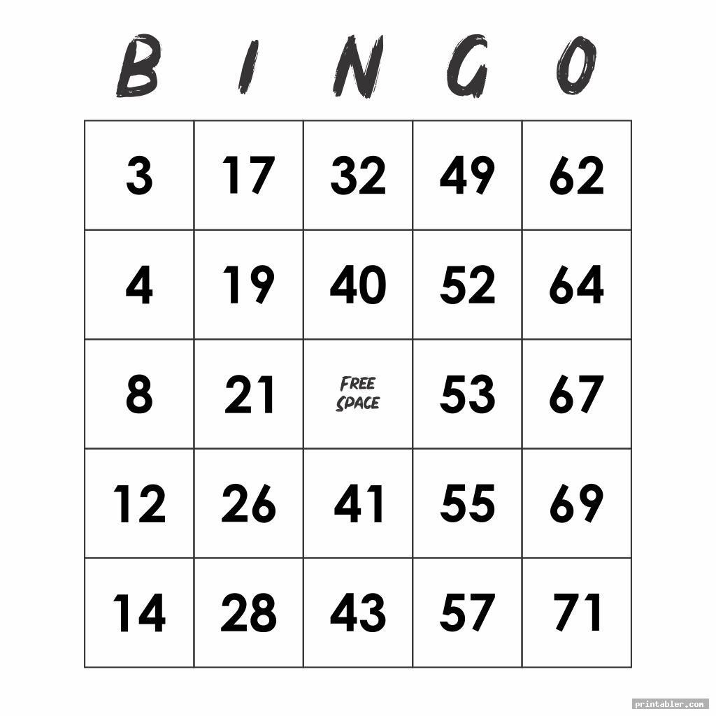 75 ball bingo printable cards