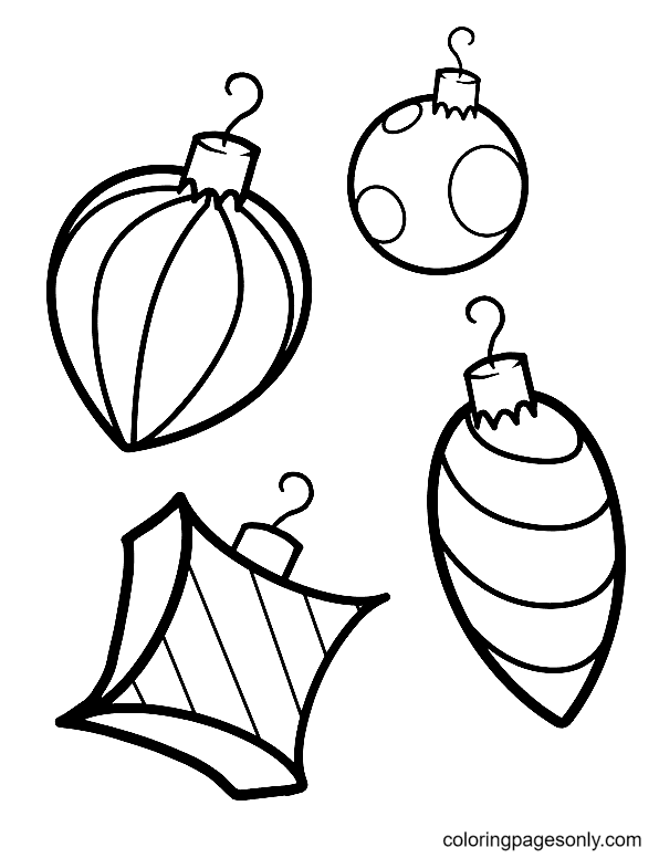 free printable christmas ornaments coloring pages