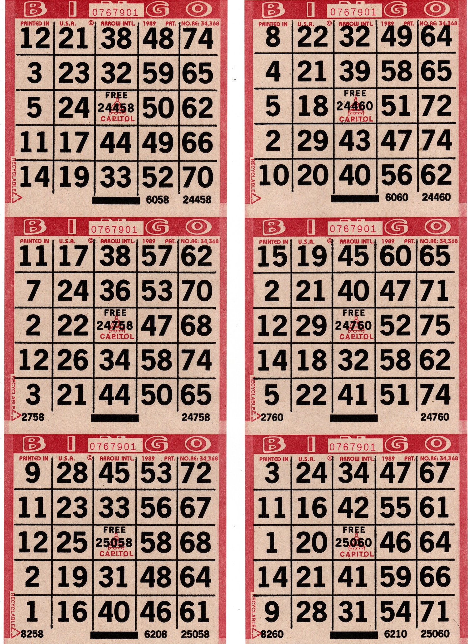 100 Printable Bingo Cards 1 75 Printable Bingo Cards Images