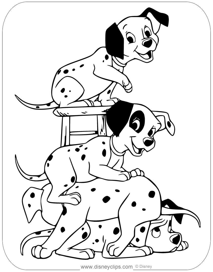 101 Dalmatians Coloring Pages Printable