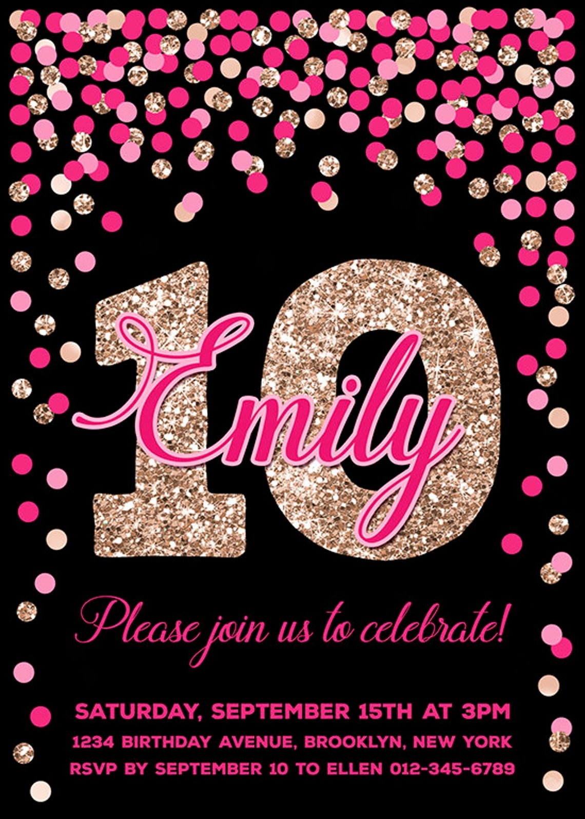 10th Birthday Invitation Cards Free Printables Free Templates Printable