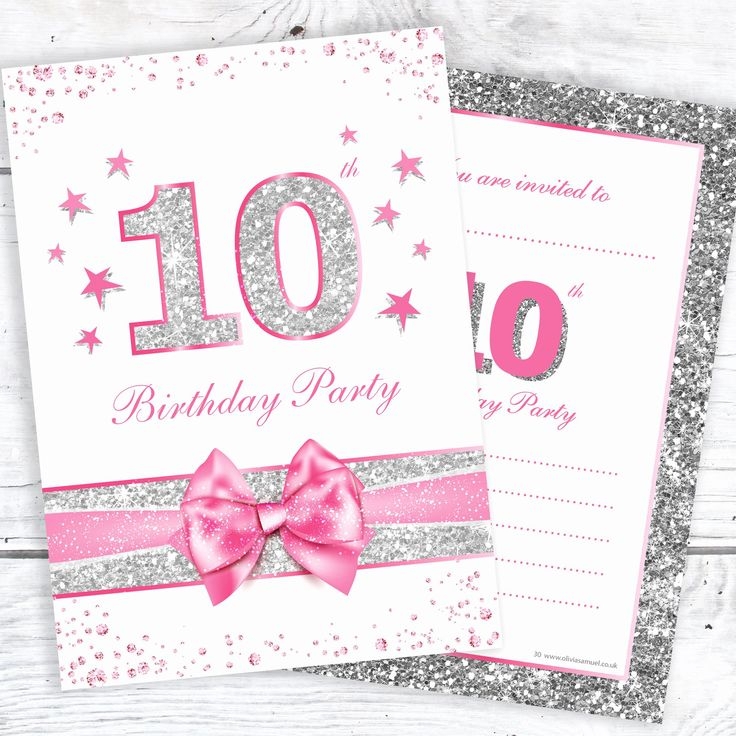 10th Birthday Invitation Cards Free Printables Printable Templates 