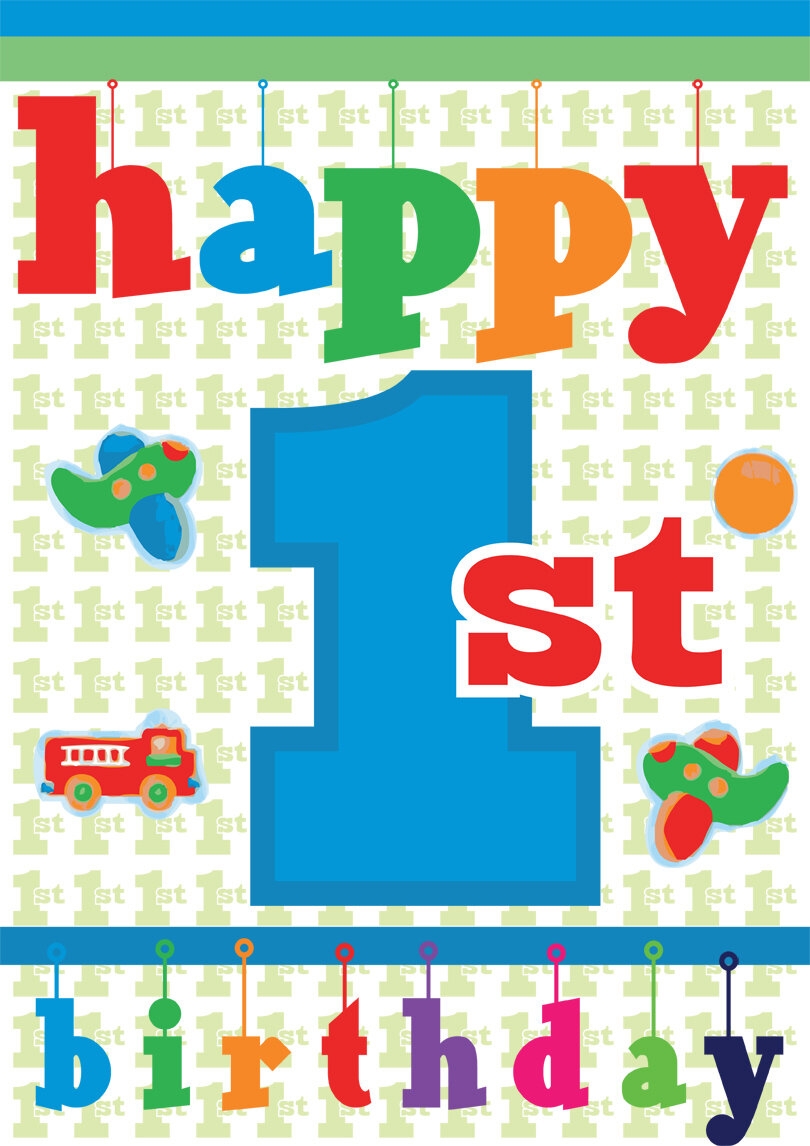 1st birthday printable invitation cards