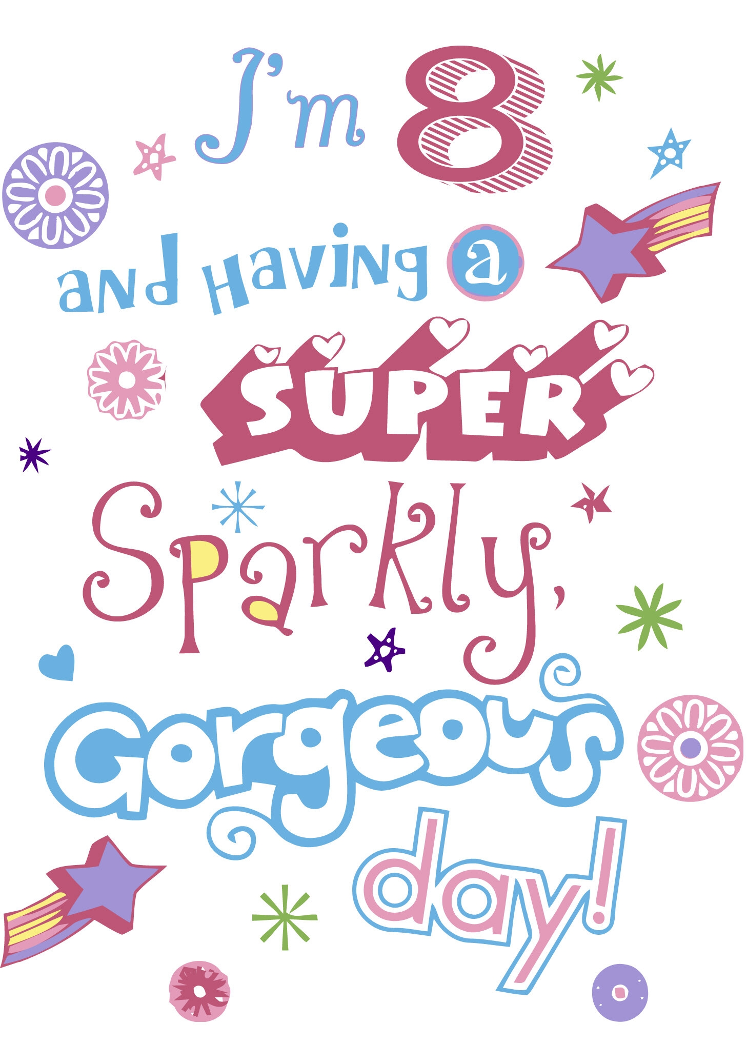 13 Fantastic Printable Birthday Cards For 8 Year Olds free 