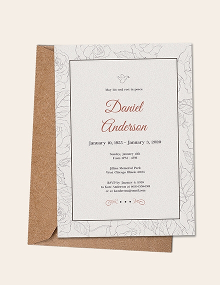 13 Funeral Invitation Card Templates