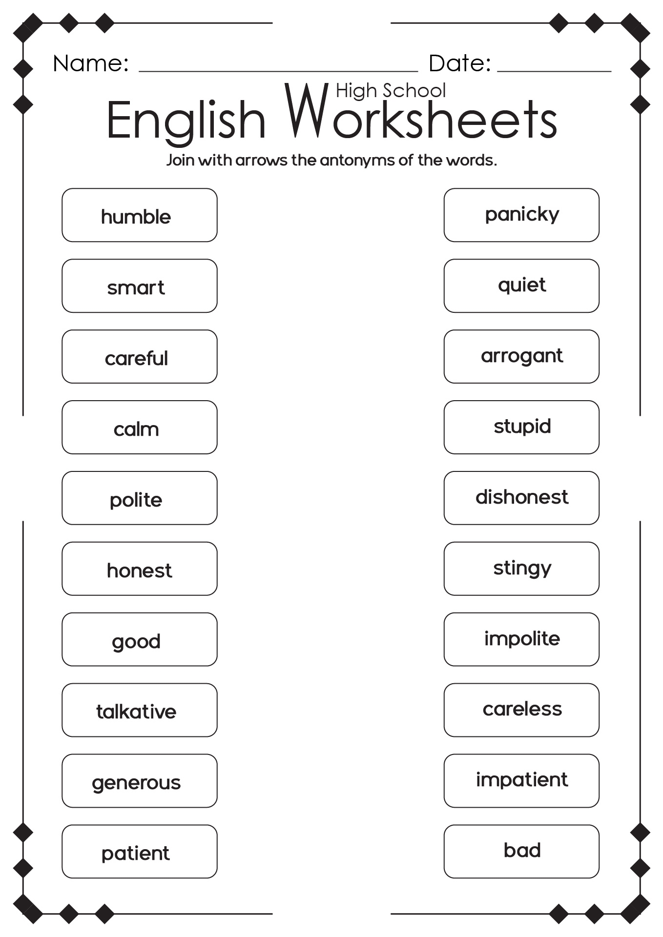 13 High School English Language Arts Worksheets Free PDF At 