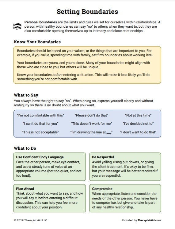relationship values worksheet
