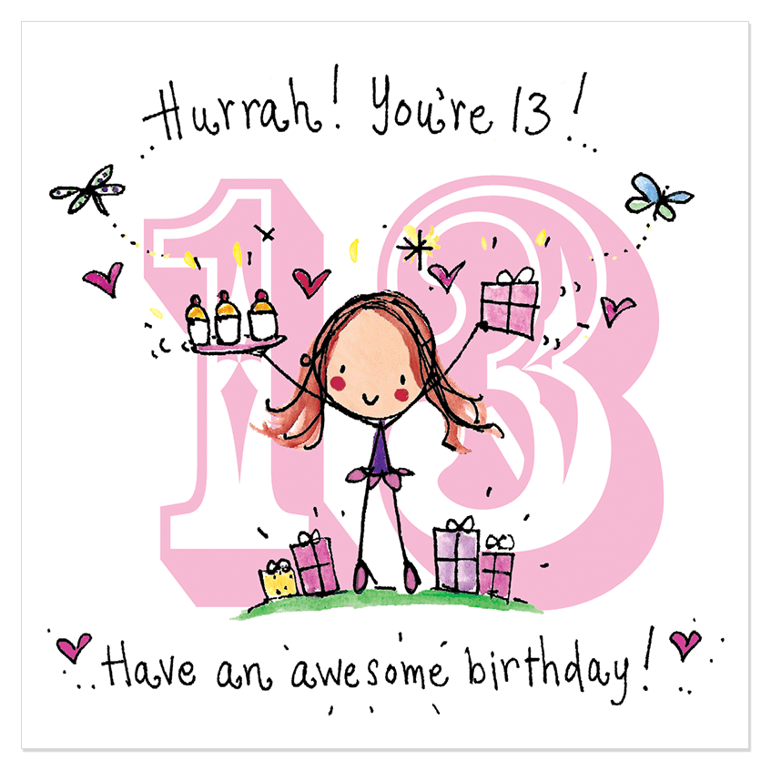 13th Birthday Card Printable Printable Templates Free Vrogue co
