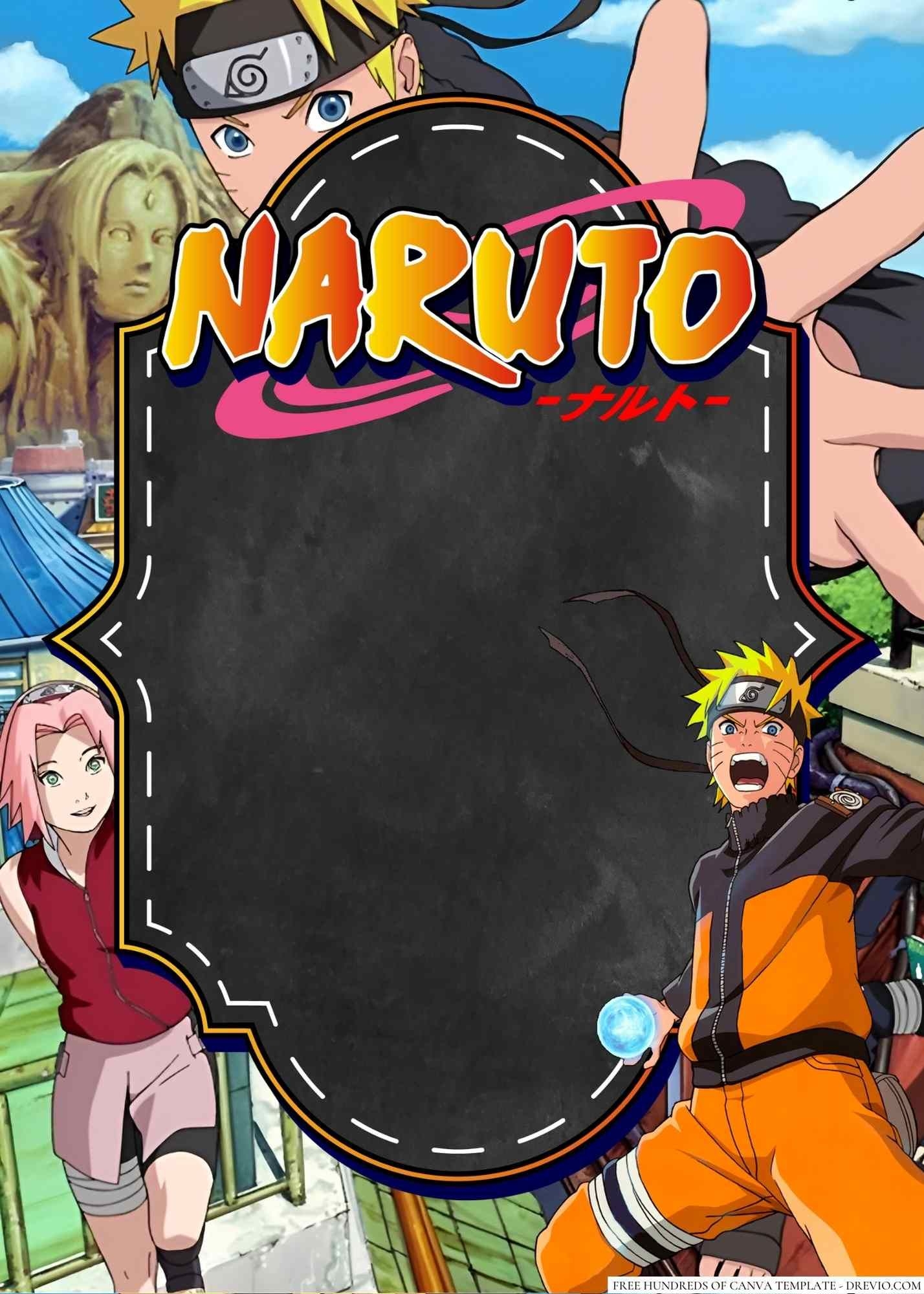14 Naruto Canva Birthday Invitation Templates Naruto Birthday