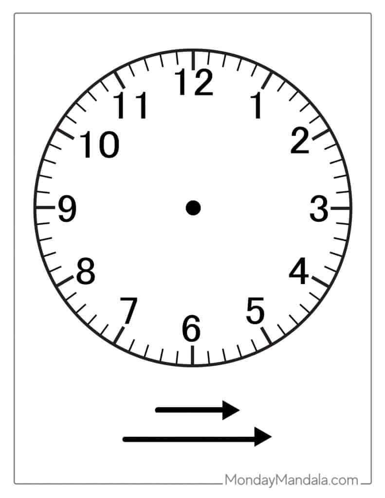 free printable clock pdf