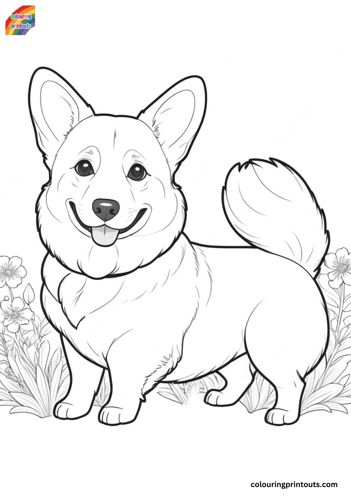 15 Coloring Pages Of Corgis Free Coloring Printables 