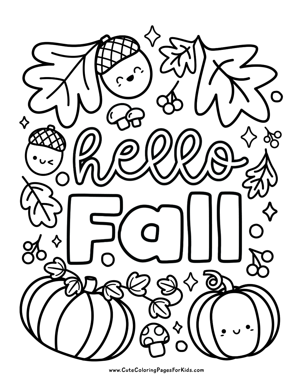 16 Fall Coloring Pages Free Printable PDF Downloads Cute Coloring 