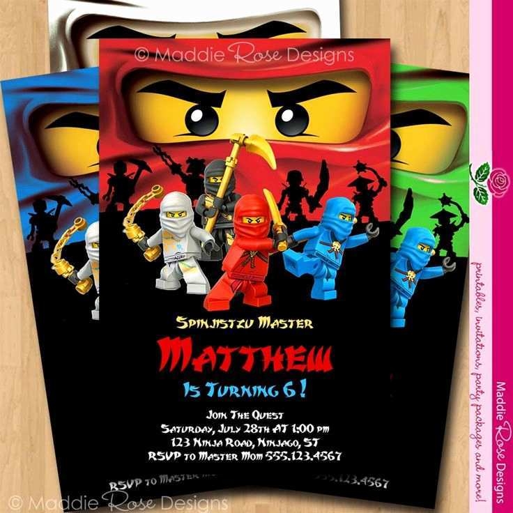 ninjago invitation template