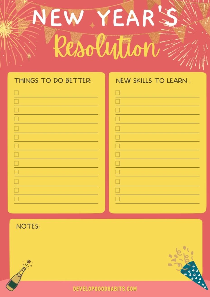 17 Printable New Years Resolutions Templates For 2024 Worksheets Library