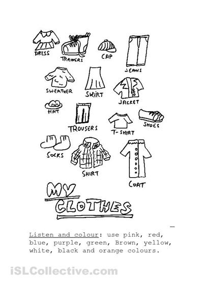 18 Best Images Of ESL Clothes Worksheet Spanish Clothes Worksheet 