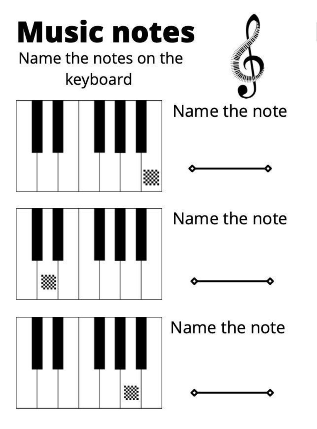 18 Name The Piano Notes Worksheets Includes Sharps Flats And 