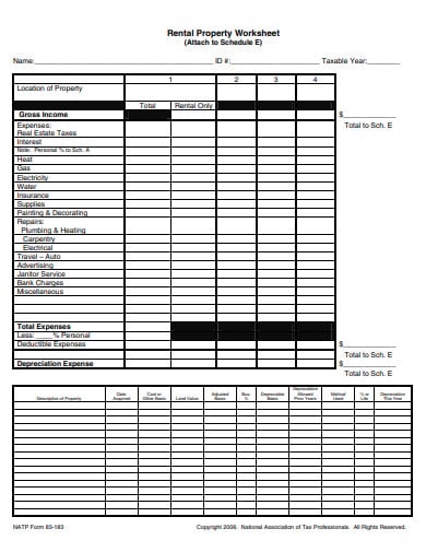 18 Rental Property Worksheet Templates In PDF Worksheets Library