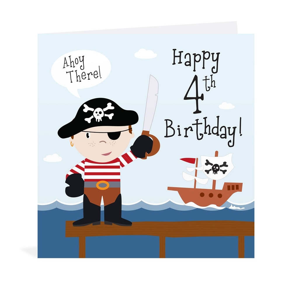 4 year old birthday card printable