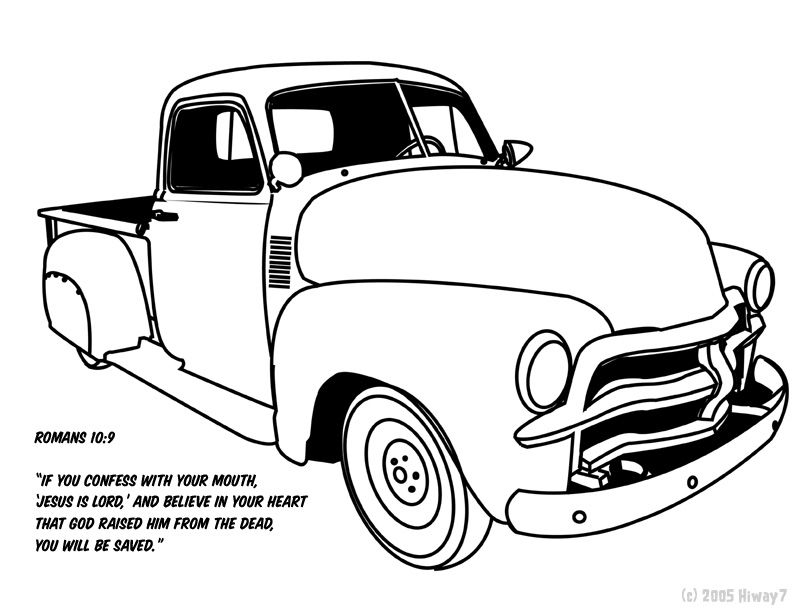 72 Chevy Pickup Coloring Page
