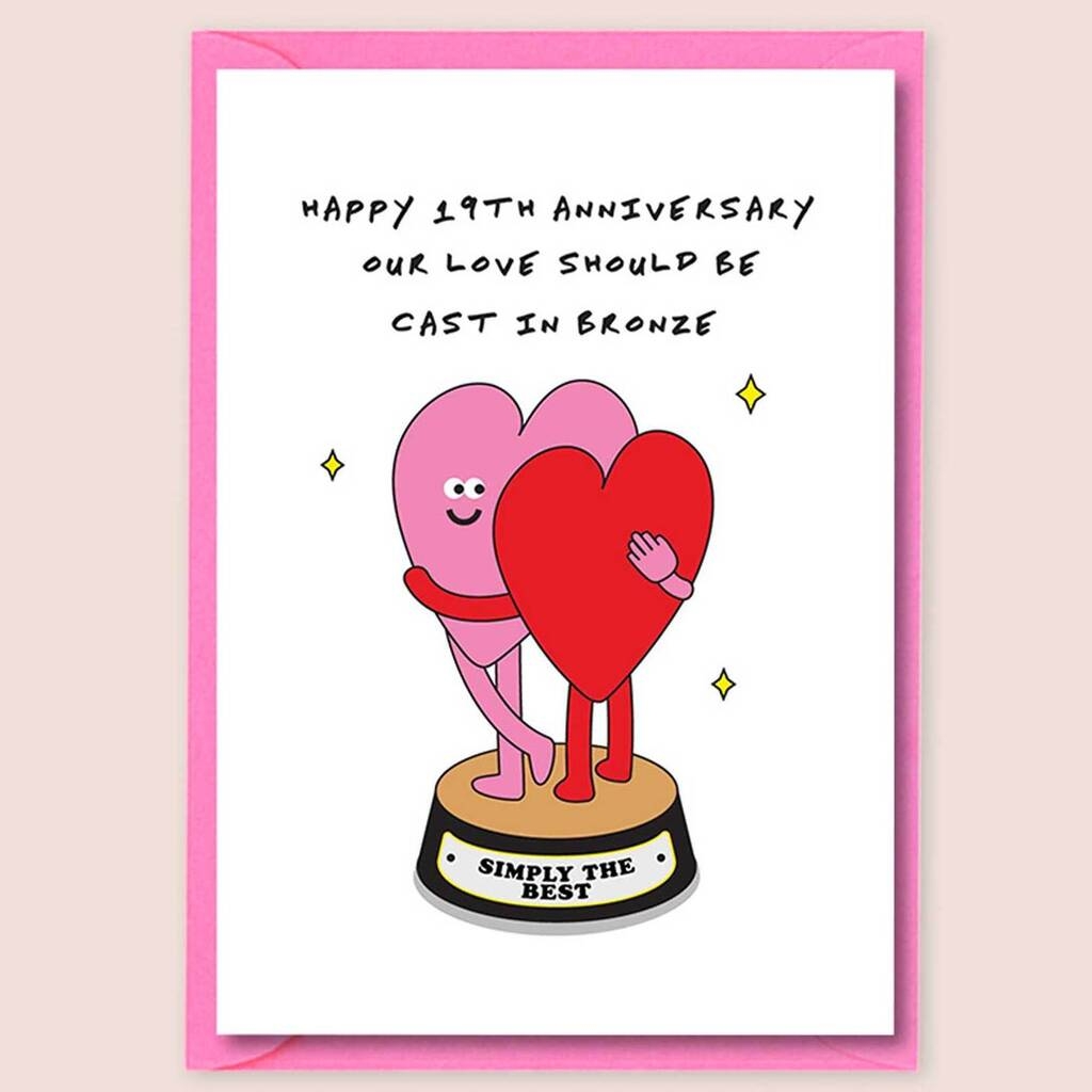 19th anniversary card wedding free printables