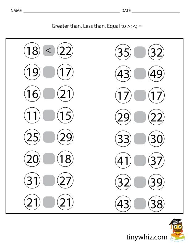 1st Grade Math Worksheets Greater Than Less Than Word Problems 1st 