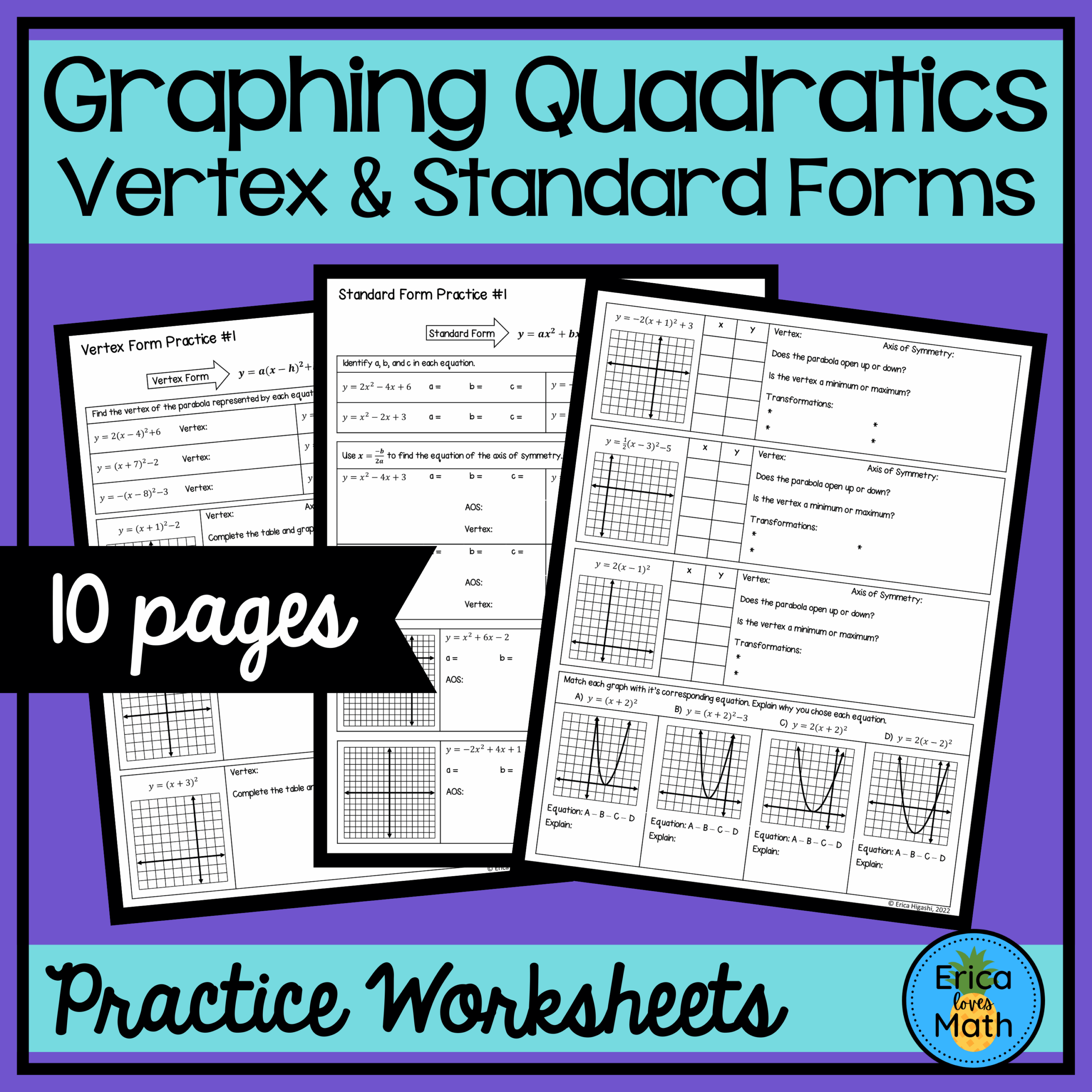 2 22 WS Graphing Quadratics Standard Form pdf Name Worksheet 