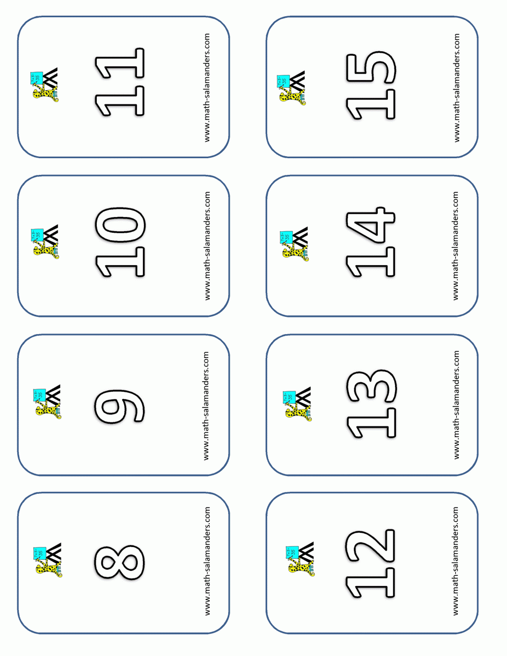 2 Digit Number Cards Printable Printable Cards