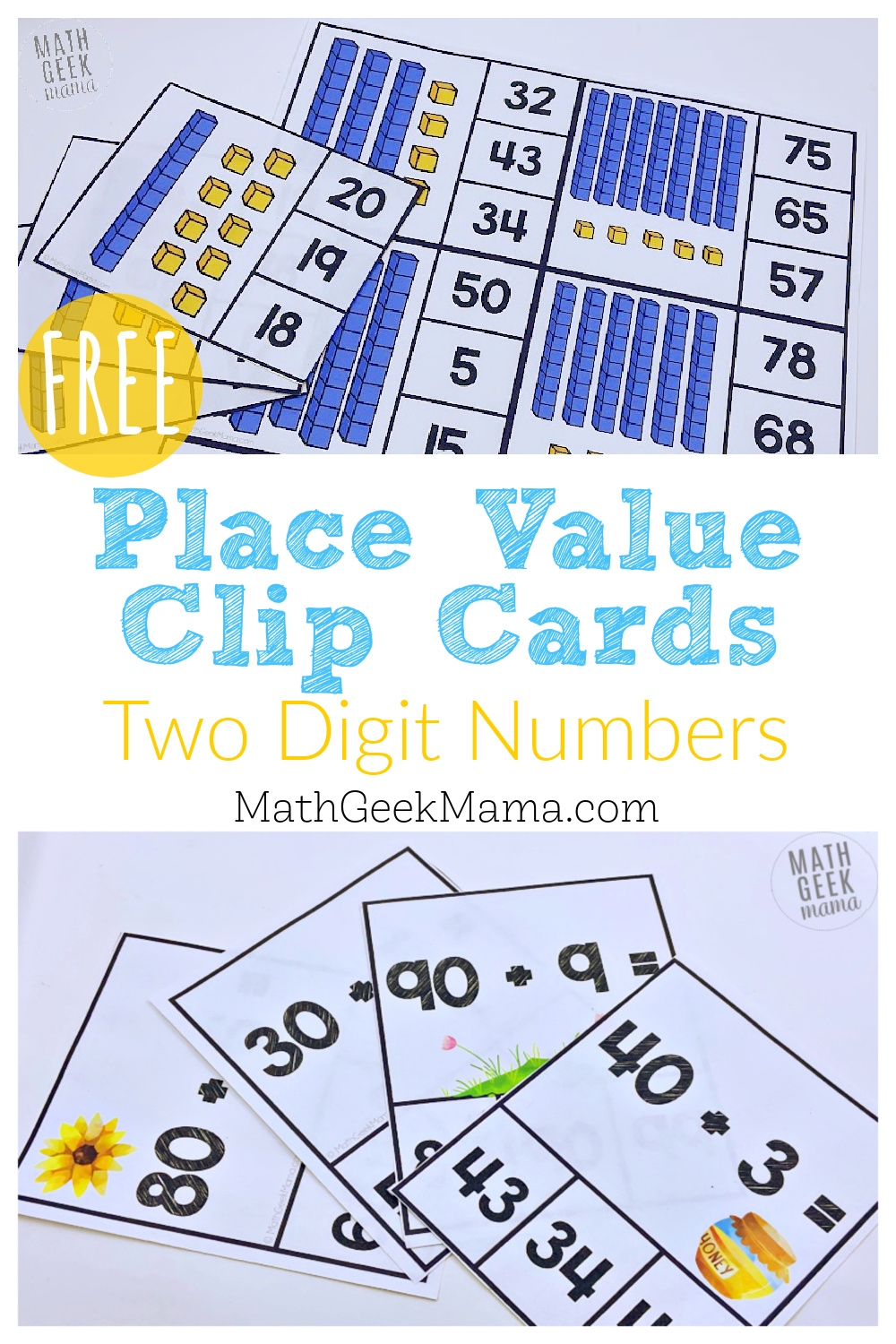 2 Digit Number Cards Printable Printable Cards
