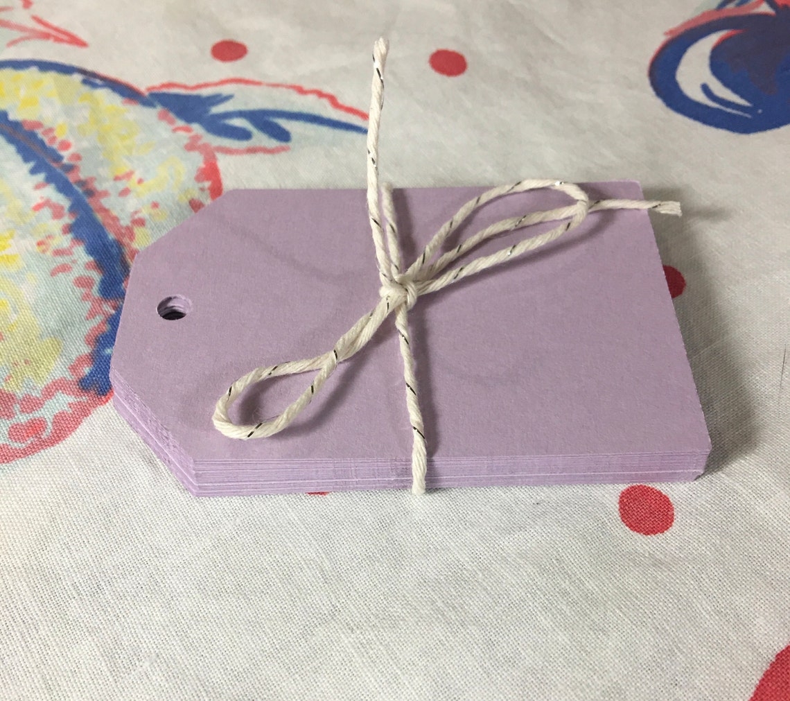 20 Ct Lilac Paper Tags Card Stock Tags Gift Tags Die cut Etsy