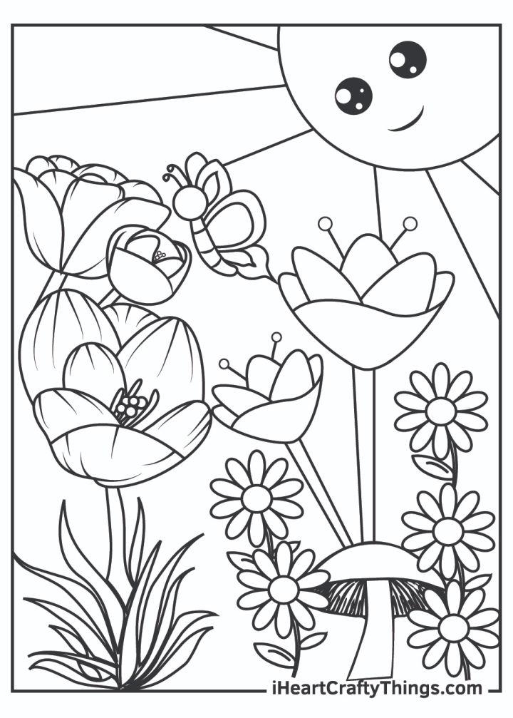 free garden coloring pages