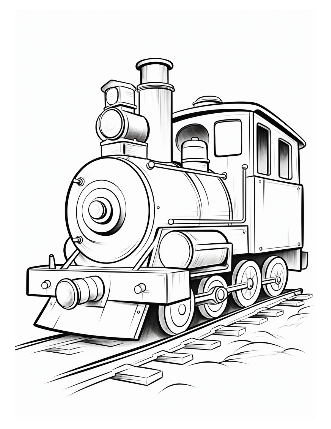 Coloring Page Of A Train